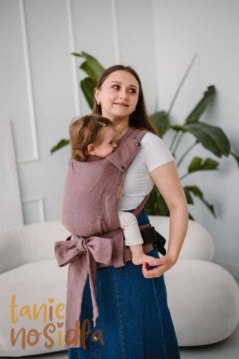 KAVKA handy PRO/ mocca linen - hybrydowe nosidełko regulowane
