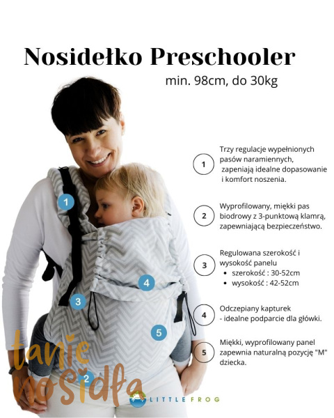 Nosidło klamrowe Little Frog Preschooler Nosidło klamrowe Little Frog Preschooler