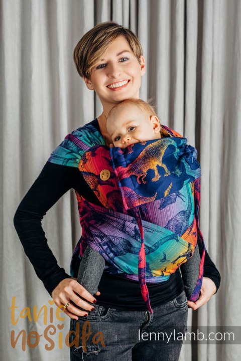 Nosidełko dla dzieci WRAP-TAI MINI, bawełna, splot żakardowy, z kapturkiem - PARK JURAJSKI - NOWA ERA Nosidełko dla dzieci WRAP-TAI MINI, bawełna, splot żakardowy, z kapturkiem - PARK JURAJSKI - NOWA ERA