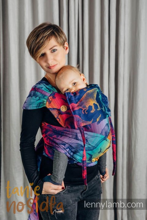 Nosidełko dla dzieci WRAP-TAI MINI, bawełna, splot żakardowy, z kapturkiem - PARK JURAJSKI - NOWA ERA Nosidełko dla dzieci WRAP-TAI MINI, bawełna, splot żakardowy, z kapturkiem - PARK JURAJSKI - NOWA ERA