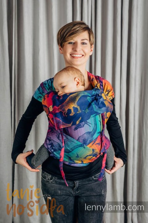 Nosidełko dla dzieci WRAP-TAI MINI, bawełna, splot żakardowy, z kapturkiem - PARK JURAJSKI - NOWA ERA Nosidełko dla dzieci WRAP-TAI MINI, bawełna, splot żakardowy, z kapturkiem - PARK JURAJSKI - NOWA ERA