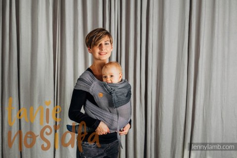 Nosidełko dla dzieci WRAP-TAI TODDLER, bawełna, splot jodełkowy, z kapturkiem, MAŁA JODEŁKA OMBRE SZARY Nosidełko dla dzieci WRAP-TAI TODDLER, bawełna, splot jodełkowy, z kapturkiem, MAŁA JODEŁKA OMBRE SZARY