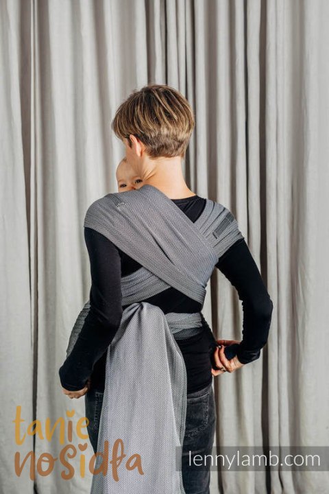 Nosidełko dla dzieci WRAP-TAI TODDLER, bawełna, splot jodełkowy, z kapturkiem, MAŁA JODEŁKA OMBRE SZARY Nosidełko dla dzieci WRAP-TAI TODDLER, bawełna, splot jodełkowy, z kapturkiem, MAŁA JODEŁKA OMBRE SZARY
