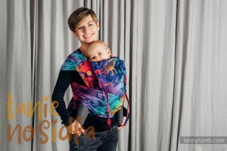 Nosidełko dla dzieci WRAP-TAI TODDLER, bawełna, splot żakardowy, z kapturkiem - PARK JURAJSKI - NOWA ERA