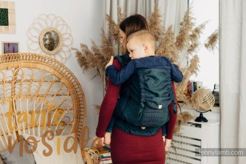 Nosidełko LennyPreschool z tkaniny żakardowej 100% bawełna, rozmiar preschool - PAWI OGON - QUANTUM