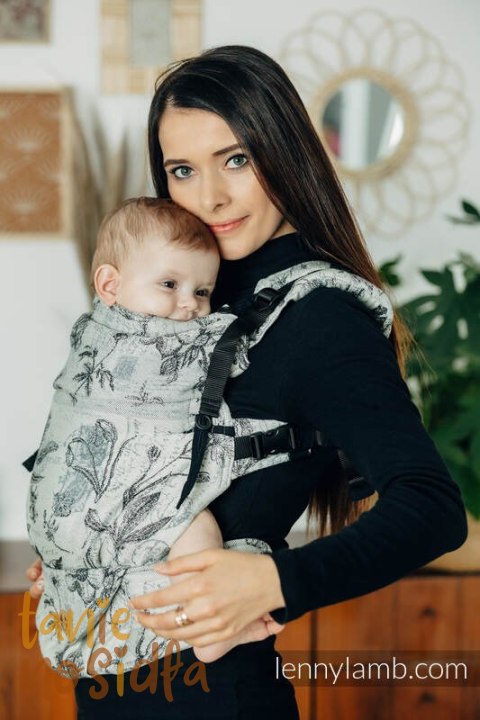 Nosidełko LennyUpGrade z tkaniny żakardowej (100% bawełna), rozmiar standard - HERBARIUM Z OGRODU ROUNDHAY