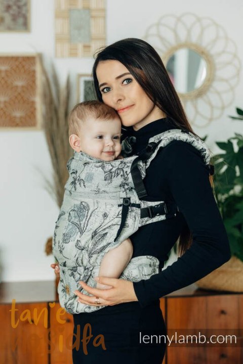 Nosidełko LennyUpGrade z tkaniny żakardowej (100% bawełna), rozmiar standard - HERBARIUM Z OGRODU ROUNDHAY