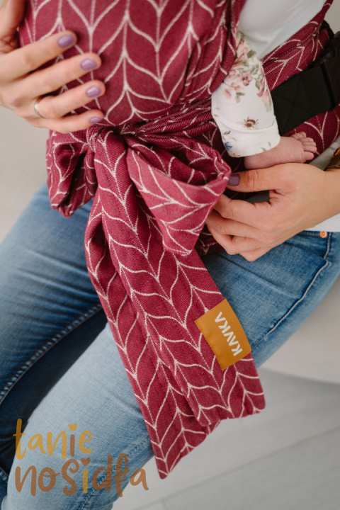 KAVKA handy PRO/ burgundy braid cotton - hybrydowe nosidełko regulowane / 100% bawełna KAVKA handy PRO/ burgundy braid cotton - hybrydowe nosidełko regulowane / 100% bawełna
