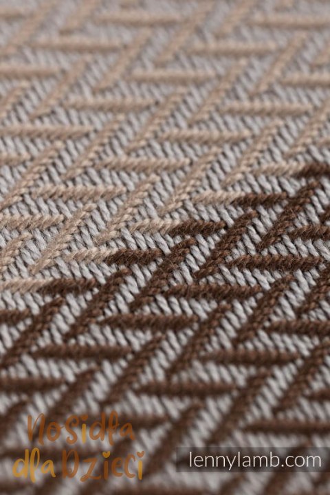 Moje Pierwsze Nosidełko LennyLight, splot jodełkowy, 100% bawełna , rozmiar standard - MAŁA JODEŁKA BABY CAFFE LATTE Moje Pierwsze Nosidełko LennyLight, splot jodełkowy, 100% bawełna , rozmiar standard - MAŁA JODEŁKA BABY CAFFE LATTE