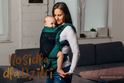 Moje Pierwsze Nosidełko Siatkowe LennyUpGrade, splot jodełkowy, (75% bawełna, 25% poliester) rozmiar standard - SZMARAGD Moje Pierwsze Nosidełko Siatkowe LennyUpGrade, splot jodełkowy, (75% bawełna, 25% poliester) rozmiar standard - SZMARAGD