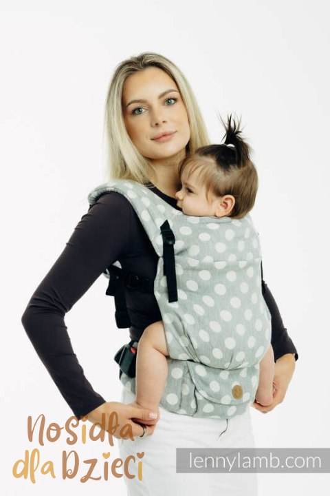 Nosidełko LennyLight z tkaniny żakardowej 100% bawełna , rozmiar standard - POLKA DOTS - PLOP