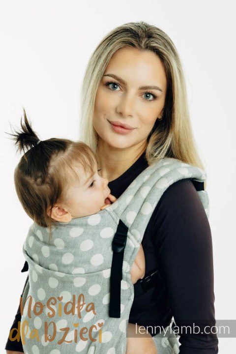 Nosidełko LennyLight z tkaniny żakardowej 100% bawełna , rozmiar standard - POLKA DOTS - PLOP