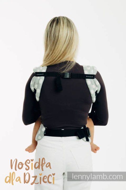 Nosidełko LennyLight z tkaniny żakardowej 100% bawełna , rozmiar standard - POLKA DOTS - PLOP