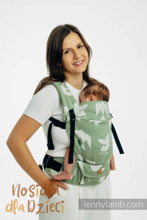 Nosidełko LennyLight z tkaniny żakardowej (80% bawełna, 20% lyocell) , rozmiar standard - BIRDY - FLY HIGH