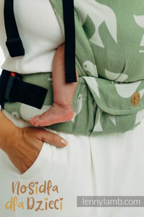 Nosidełko LennyLight z tkaniny żakardowej (80% bawełna, 20% lyocell) , rozmiar standard - BIRDY - FLY HIGH