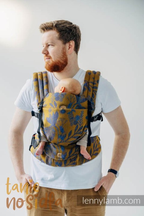 Nosidełko LennyLight z tkaniny żakardowej, rozmiar standard (45% jedwab tussah, 32% bawełna czesana, 19% wełna merino, 4% kaszmi Nosidełko LennyLight z tkaniny żakardowej, rozmiar standard (45% jedwab tussah, 32% bawełna czesana, 19% wełna merino, 4% kaszmi