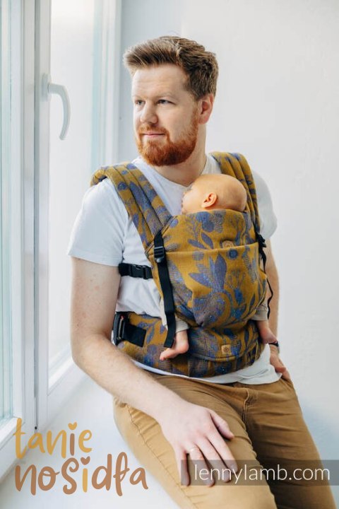 Nosidełko LennyLight z tkaniny żakardowej, rozmiar standard (45% jedwab tussah, 32% bawełna czesana, 19% wełna merino, 4% kaszmi Nosidełko LennyLight z tkaniny żakardowej, rozmiar standard (45% jedwab tussah, 32% bawełna czesana, 19% wełna merino, 4% kaszmi