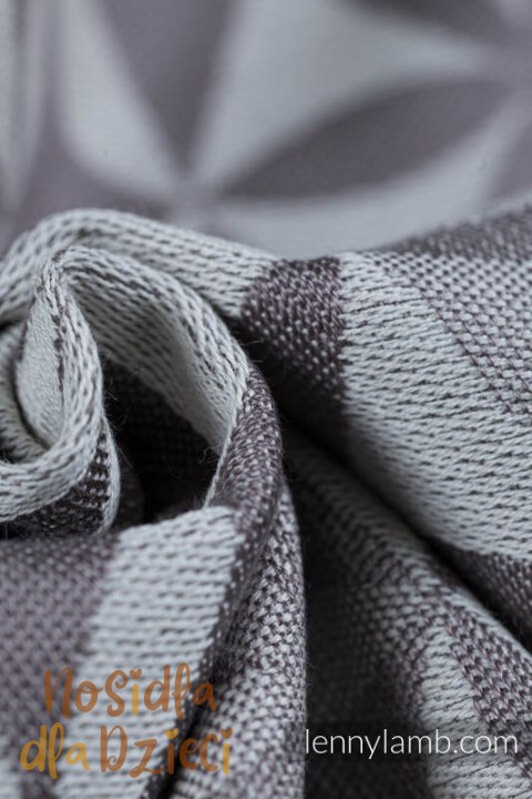 Nosidełko LennyPreschool z tkaniny żakardowej (55% bawełna, 45% TENCEL™), rozmiar preschool - HEXAFLOWERS - MIRROR (drugi gatun