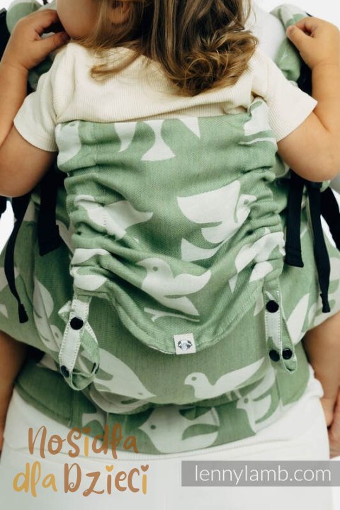 Nosidełko LennyPreschool z tkaniny żakardowej (80% bawełna, 20% lyocell), rozmiar preschool - BIRDY - FLY HIGH
