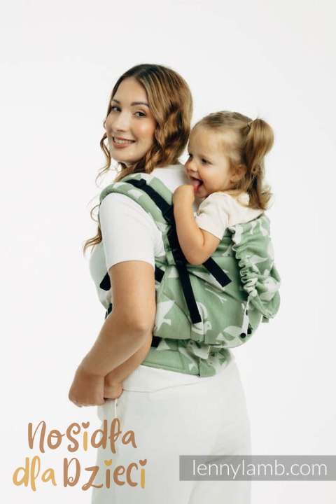 Nosidełko LennyPreschool z tkaniny żakardowej (80% bawełna, 20% lyocell), rozmiar preschool - BIRDY - FLY HIGH