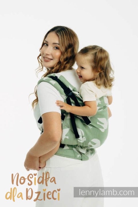 Nosidełko LennyPreschool z tkaniny żakardowej (80% bawełna, 20% lyocell), rozmiar preschool - BIRDY - FLY HIGH