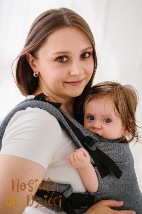 KAVKA multi-age PRO / ink twill bamboo - nosidełko regulowane klamrowe, 50% bawełna/50% wiskoza bambusowa