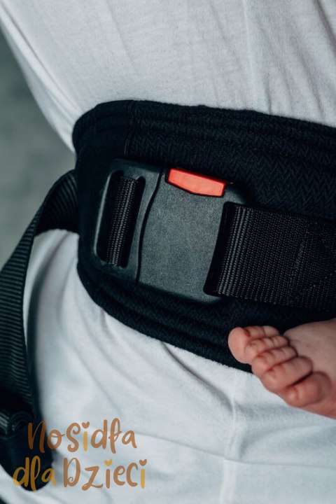 Moje Pierwsze Nosidełko Ergonomiczne LennyGo, splot jodełkowy, 100% bawełna , rozmiar Baby - MAŁA JODEŁKA CZARNY HEBAN (drugi ga