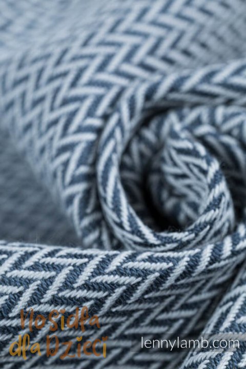 Moje Pierwsze Nosidełko LennyHybrid Half Buckle, splot jodełkowy, 100% bawełna , rozmiar standard - MAŁA JODEŁKA SZARA (drugi ga