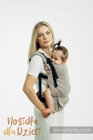 Moje Pierwsze Nosidełko LennyUpGrade PRO, splot jodełkowy, 100% bawełna , rozmiar standard - MAŁA JODEŁKA ALMOND
