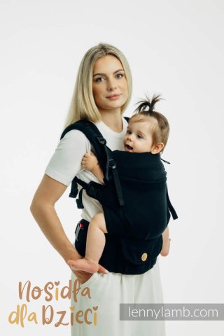 Moje Pierwsze Nosidełko LennyUpGrade PRO, splot jodełkowy, 100% bawełna , rozmiar standard - MAŁA JODEŁKA CZARNY HEBAN