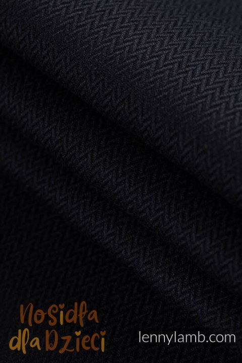 Moje Pierwsze Nosidełko LennyUpGrade PRO, splot jodełkowy, 100% bawełna , rozmiar standard - MAŁA JODEŁKA CZARNY HEBAN