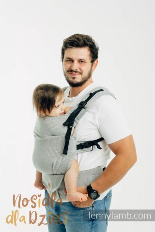 Moje Pierwsze Nosidełko LennyUpGrade PRO, splot jodełkowy, 100% bawełna , rozmiar standard - MAŁA JODEŁKA SZARA