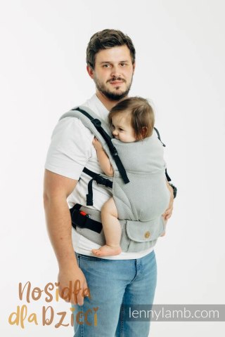 Moje Pierwsze Nosidełko LennyUpGrade PRO, splot jodełkowy, 100% bawełna , rozmiar standard - MAŁA JODEŁKA SZARA
