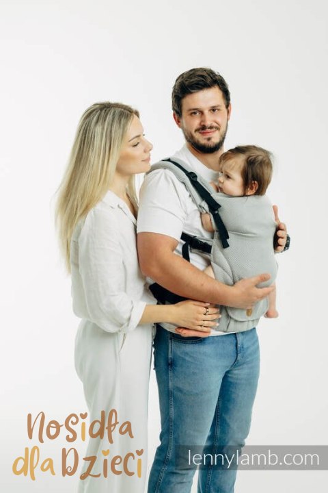Moje Pierwsze Nosidełko LennyUpGrade PRO, splot jodełkowy, 100% bawełna , rozmiar standard - MAŁA JODEŁKA SZARA