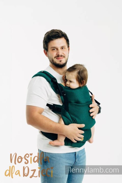Moje Pierwsze Nosidełko LennyUpGrade PRO, splot jodełkowy, 100% bawełna , rozmiar standard - SZMARAGD