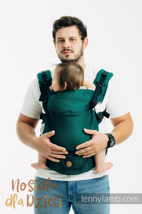 Moje Pierwsze Nosidełko LennyUpGrade PRO, splot jodełkowy, 100% bawełna , rozmiar standard - SZMARAGD