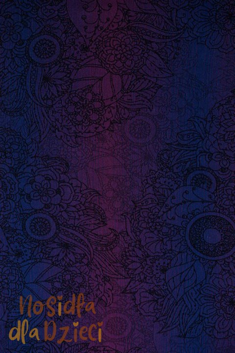 Nosidełko LennyHip (1/2 Nosidełka LennyTwin) z tkaniny żakardowej 100% bawełna, rozmiar standard - DZIKIE WINO - BOUQUET (drugi 