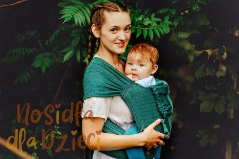 Nosidełko LennyHybrid Half Buckle, splot jodełkowy, 100% bawełna , rozmiar standard - MAŁA JODEŁKA SALSA