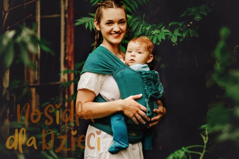 Nosidełko LennyHybrid Half Buckle, splot jodełkowy, 100% bawełna , rozmiar standard - MAŁA JODEŁKA SALSA