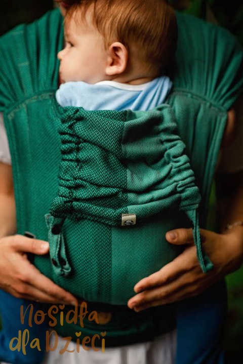 Nosidełko LennyHybrid Half Buckle, splot jodełkowy, 100% bawełna , rozmiar standard - MAŁA JODEŁKA SALSA