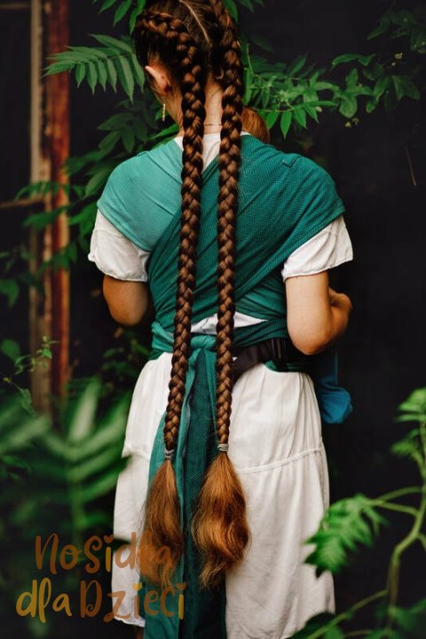 Nosidełko LennyHybrid Half Buckle, splot jodełkowy, 100% bawełna , rozmiar standard - MAŁA JODEŁKA SALSA