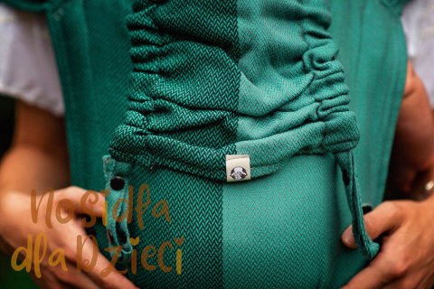 Nosidełko LennyHybrid Half Buckle, splot jodełkowy, 100% bawełna , rozmiar standard - MAŁA JODEŁKA SALSA