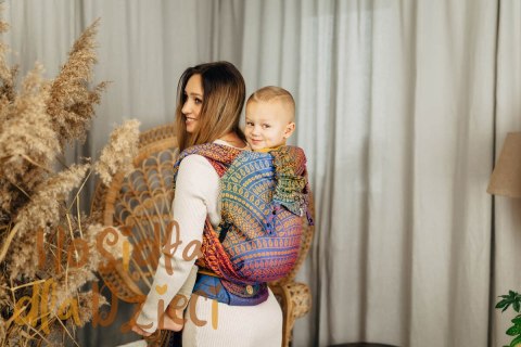 Nosidełko LennyHybrid Half Buckle, splot żakardowy, 100% bawełna , rozmiar preschool - PAWI OGON - BOLERO