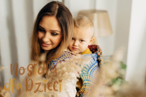 Nosidełko LennyHybrid Half Buckle, splot żakardowy, 100% bawełna , rozmiar preschool - PAWI OGON - BOLERO