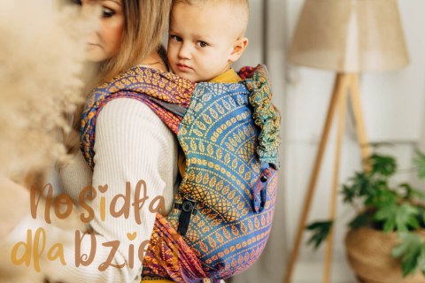 Nosidełko LennyHybrid Half Buckle, splot żakardowy, 100% bawełna , rozmiar preschool - PAWI OGON - BOLERO