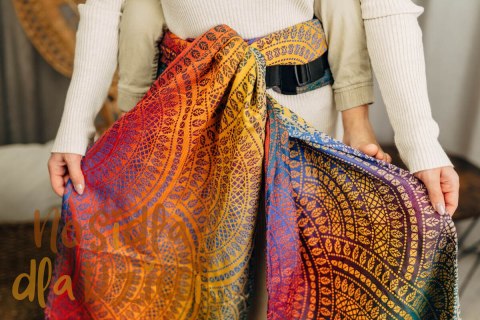 Nosidełko LennyHybrid Half Buckle, splot żakardowy, 100% bawełna , rozmiar preschool - PAWI OGON - BOLERO