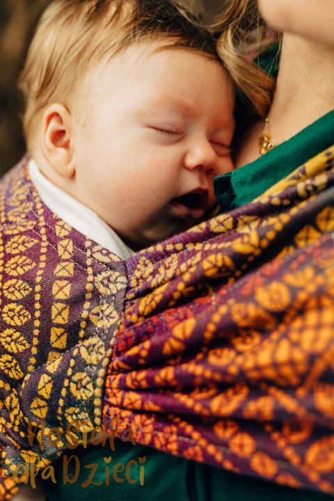 Nosidełko LennyHybrid Half Buckle, splot żakardowy, 100% bawełna , rozmiar standard - PAWI OGON - BOLERO