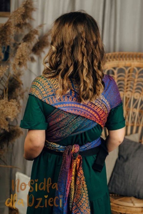 Nosidełko LennyHybrid Half Buckle, splot żakardowy, 100% bawełna , rozmiar standard - PAWI OGON - BOLERO