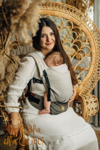 Nosidełko LennyLight, splot jodełkowy, 100% bawełna , rozmiar standard - MAŁA JODEŁKA OMBRE RAGTIME