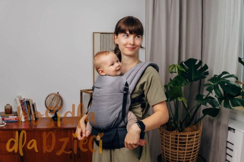 Nosidełko LennyLight, splot jodełkowy, 100% bawełna , rozmiar standard - MAŁA JODEŁKA OMBRE SZARY (drugi gatunek)